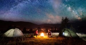 background couple camping